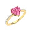 Image 2 : Natural 0.76 CTW Tourmaline & Diamond Engagement Ring 18K Yellow Gold