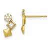 Image 1 : 10K Cubic Zirconia Drop Post Earrings - 37 mm