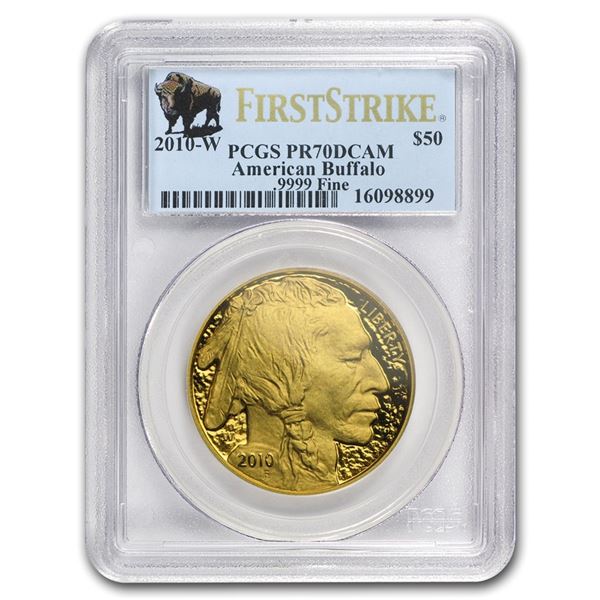 2010-W 1 oz Proof Gold Buffalo PR-70 PCGS (FirstStrike®)