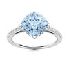 Image 1 : Natural 2.02 CTW Aquamarine & Diamond  Engagement Ring 18K White Gold