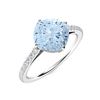 Image 2 : Natural 2.02 CTW Aquamarine & Diamond  Engagement Ring 18K White Gold