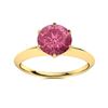 Image 1 : Natural 1.05 CTW Tourmaline Solitaire Ring 14K Yellow Gold