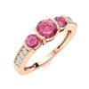 Image 2 : Natural 0.88 CTW Tourmaline & Diamond Engagement Ring 14K Rose Gold