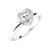 Image 2 : Natural 0.77 CTW Diamond Solitaire Ring 18K White Gold