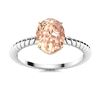 Image 1 : Natural 3.26 CTW Morganite Solitaire Ring 14K White Gold