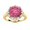 Image 1 : Natural 3.05 CTW Tourmaline & Diamond Engagement Ring 18K Yellow Gold