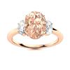 Natural 3.76 CTW Morganite & Diamond Engagement Ring 14K Rose Gold