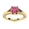 Image 1 : Natural 1.57 CTW Tourmaline & Diamond Engagement Ring 14K Yellow Gold