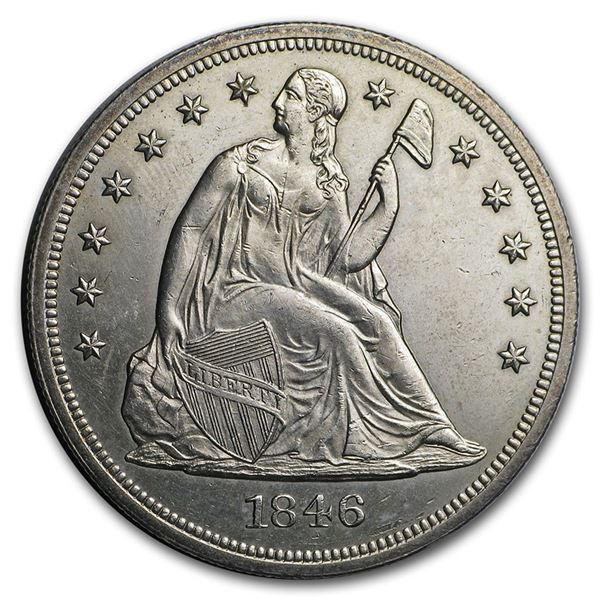 1846 Liberty Seated Dollar BU