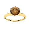 Image 1 : Natural 0.82 CTW Brown Diamond Solitaire Ring 18K Yellow Gold