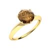 Image 2 : Natural 0.82 CTW Brown Diamond Solitaire Ring 18K Yellow Gold