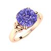 Image 2 : Natural 2.22 CTW Tanzanite Solitaire Ring 18K Rose Gold