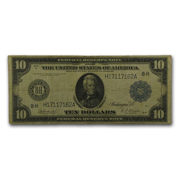 1914 (H-St. Louis) $10 FRN Fine