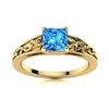 Image 1 : Natural 1.34 CTW Topaz Solitaire Ring 14K Yellow Gold