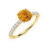 Image 2 : Natural 1.96 CTW Citrine & Diamond Engagement Ring 14K Yellow Gold