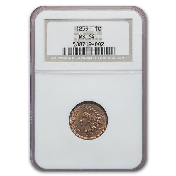 1859 Indian Head Cent MS-64 NGC