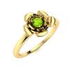 Image 2 : Natural 0.11 CTW Peridot Solitaire Ring 14K Yellow Gold
