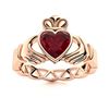 Image 1 : Natural 0.59 CTW Ruby Solitaire Ring 18K Rose Gold