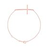 Image 1 : Natural 0.06 CTW Sideways Cross Diamond Bracelet 18KT Rose Gold