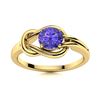 Image 1 : Natural 0.41 CTW Tanzanite Solitaire Ring 14K Yellow Gold