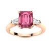 Image 1 : Natural 2.79 CTW Tourmaline & Diamond Engagement Ring 18K Rose Gold