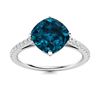 Natural 1.58 CTW Topaz & Diamond Engagement Ring 18K White Gold