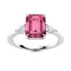 Natural 2.35 CTW Tourmaline & Diamond Engagement Ring 14K White Gold