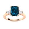 Natural 2.43 CTW Topaz & Diamond Engagement Ring 14K Rose Gold