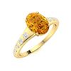 Image 2 : Natural 3.38 CTW Citrine & Diamond Engagement Ring 18K Yellow Gold