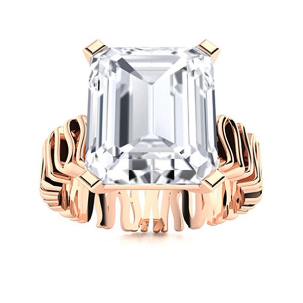 Natural 7.05 CTW Topaz Solitaire Ring 14K Rose Gold