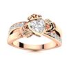 Image 1 : Natural 0.78 CTW Diamond Solitaire Ring 18K Rose Gold