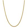 Image 1 : 14k Gold 4 mm Diamond-cut Rope Chain Necklace - 24 in.
