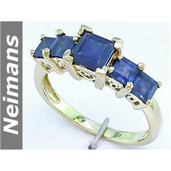 Gem .75 ct Green & White Sapphire Ring 14k Gold