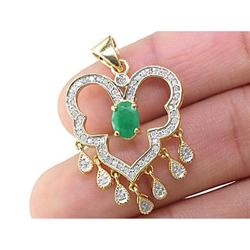 Antique 1.25 ct Tsavorite & Diamond Ring 14kt Gold CERT
