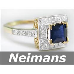 Certified 1.25 ct Tanzanite & White Sapphire Ring 14kt