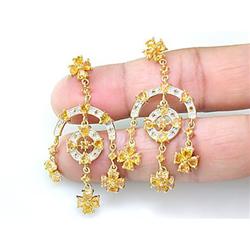 USGL Certified .50 ct Gem Citrine & Diamond Pendant 14k