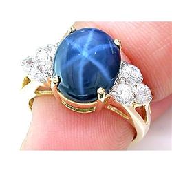 USGL Certified 4.75 ct Sapphire & Diamond Earrings 14kt