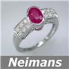 Image 1 : Gem Certified 1.25 ct Fine Ruby & VS Diamond Ring 14kt