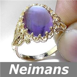 USGL Certified Gem 4.50 ct Amethyst Ring Solid 14k Gold