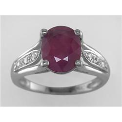 Neimans 3.25 ct Certified Ruby & VS Diamond Ring 14kt