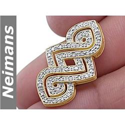 Art Deco .25 ct Diamond Pendant 14k Gold USGL Certified