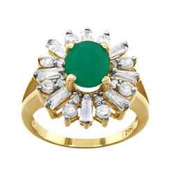 Antique 3.25 ct Emerald & VS Diamond Ring 14k CERTIFIED