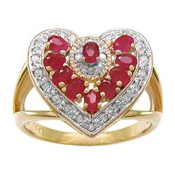 USGL Certified 2.25 ct Ruby & VS Diamond Ring 14kt Gold