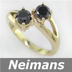 Unique .50 ct Certified Black Diamond Ring 14kt Gold