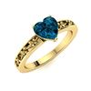 Image 2 : Natural 0.53 CTW Topaz Solitaire Ring 14K Yellow Gold