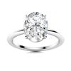 Image 1 : Natural 2.76 CTW Diamond Solitaire Ring 14K White Gold