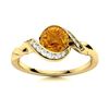 Image 1 : Natural 0.85 CTW Citrine & Diamond Engagement Ring 18K Yellow Gold