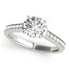 Image 1 : Natural 1.5 ctw Diamond Solitaire Ring 14k White Gold