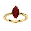 Image 1 : Natural 0.16 CTW Garnet Solitaire Ring 14K Yellow Gold