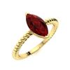 Image 2 : Natural 0.16 CTW Garnet Solitaire Ring 14K Yellow Gold
